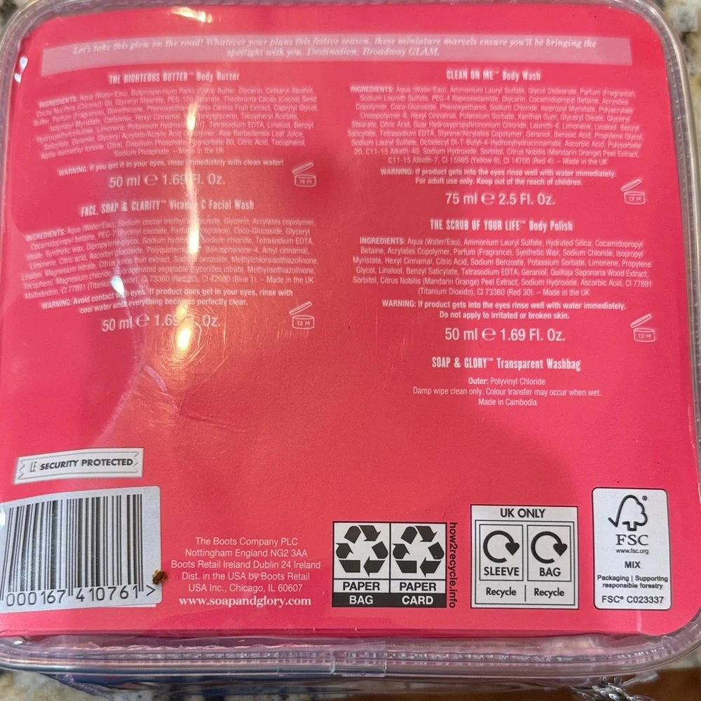 NWT Soap & Glory A Little Stage Presents Skincare Collection
